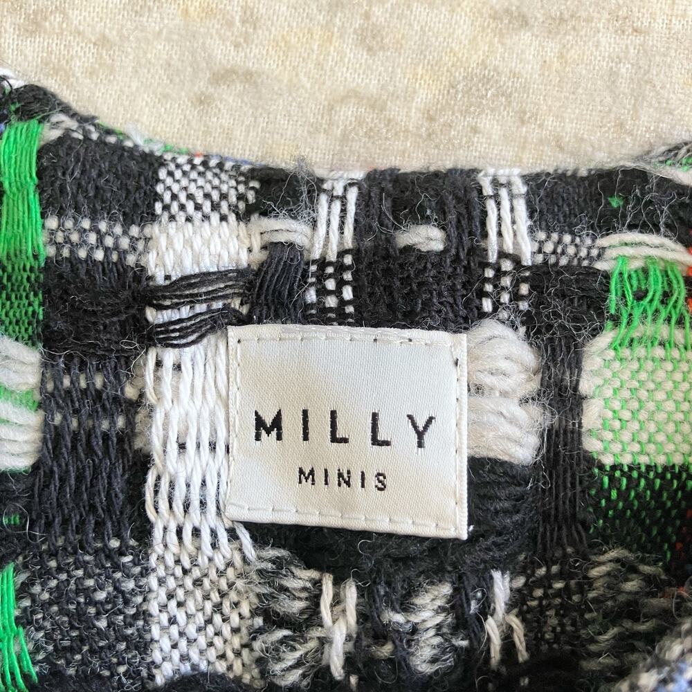 PLS READ Milly Minis Baby Girl Tweed Coat 18-24M Double Breasted Colorful Plaid - Picture 3 of 7
